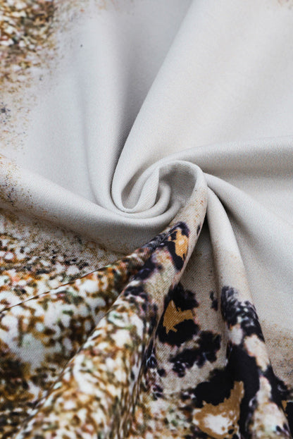 Gebleichtes Langarm-Top mit Leopardenmuster