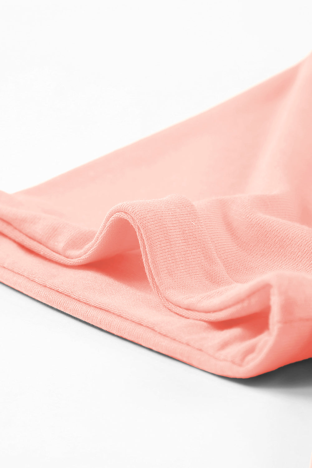 Lässiges, schlichtes Rundhals-T-Shirt in Rosa
