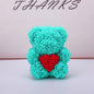 Valentine's Day Gift Rose Bear Eternal Flower Rose Teddy Bear PE Foam Bear 25cm Valentines Day