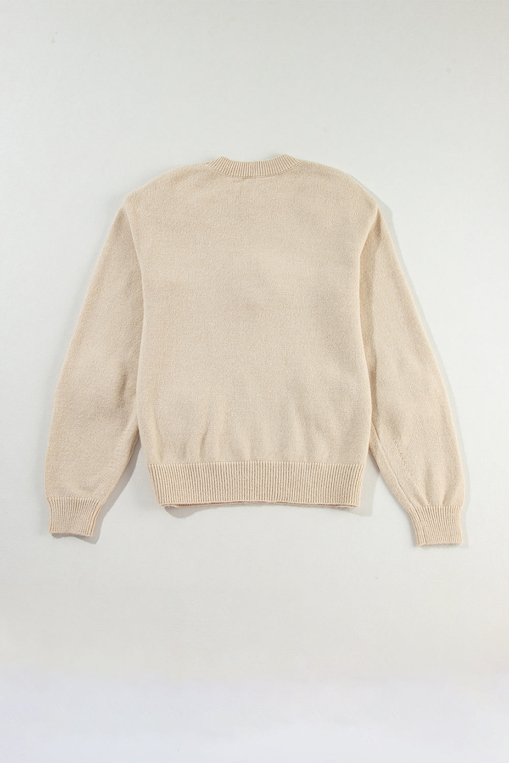 Grobstrickpullover mit Häkelmuster und Blumenmuster