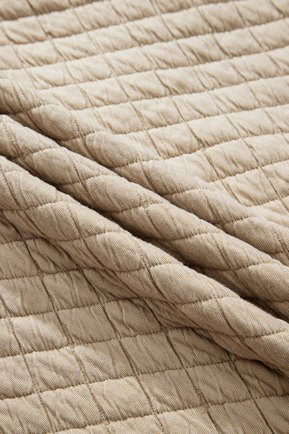 Jet Stream – Einfarbige, gesteppte Puffer-Hemdjacke mit Knöpfen