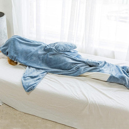 Adult Shark Onesie Blanket: Super Soft Cosy Flannel