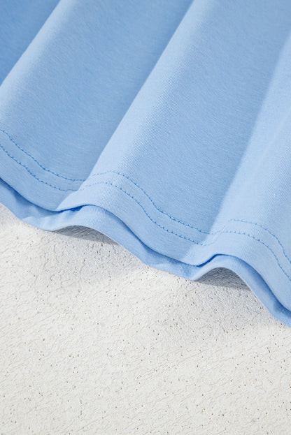 Myosotis Flag Bow Graphic Rundhals-T-Shirt