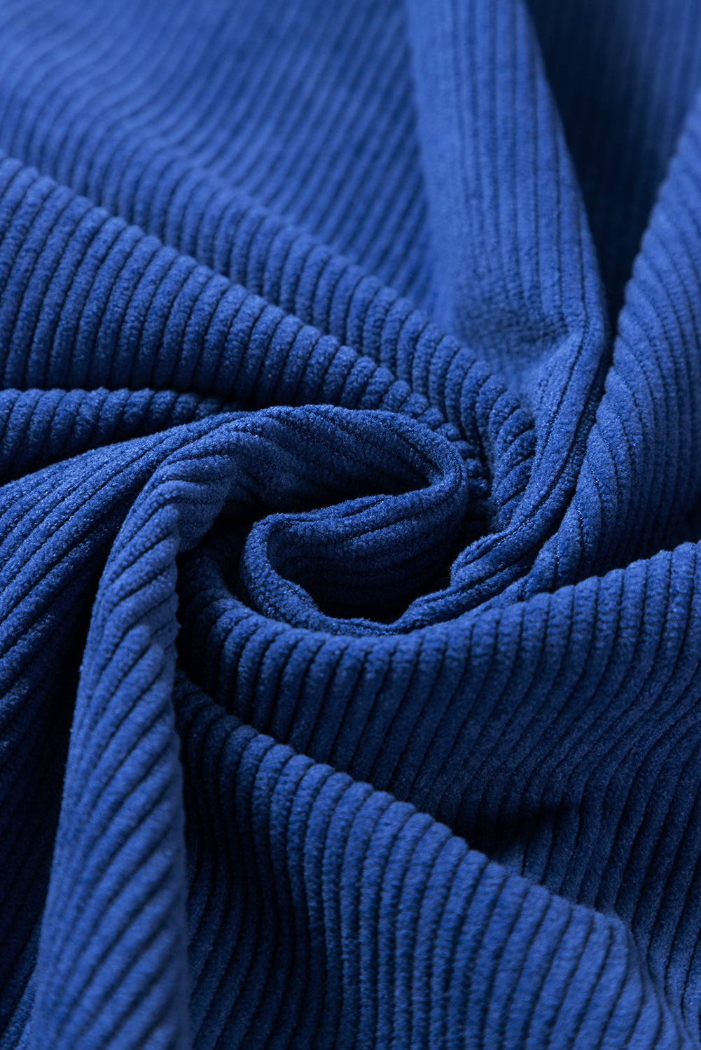 Dunkelblaues Oversize-Sweatshirt aus geripptem Cord