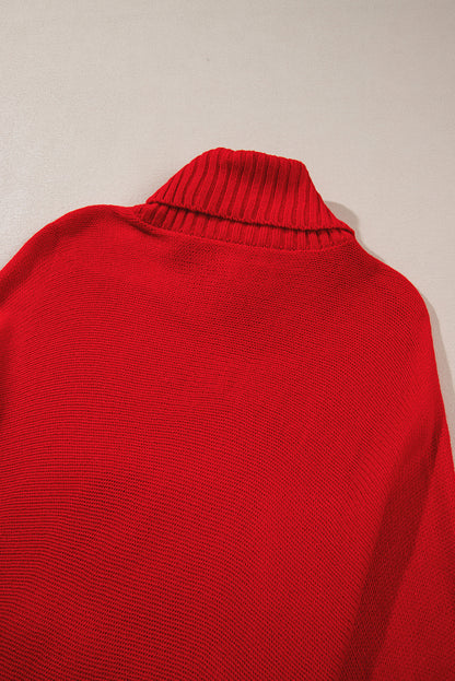 Racing Red Valentine Love Letter bestickter Pullover mit Stehkragen