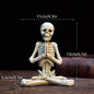 Halloween Horror Desktop Decoration Resin Ornaments Feature Modeling Yoga Skull Skeleton
