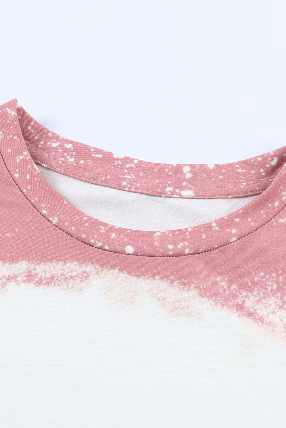 Rosa Tie Dye Farbe gebleichtes Kurzarm-T-Shirt