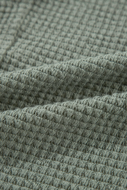 Laurel Green – Strickjacke mit offener Vorderseite und Waffelstrick