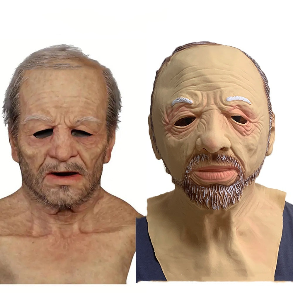 Glatzkopf Opa Maskenperücke Latex Alte Kopfbedeckung