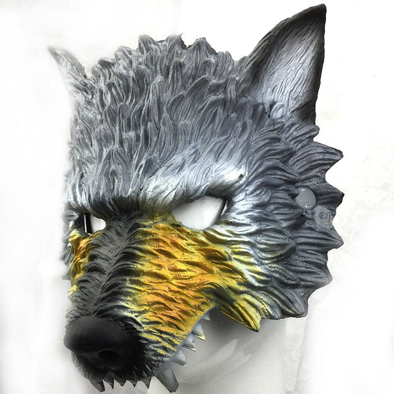 Halloween Performance Bar Maskerade PU Schaum Wolf Kopf Maske
