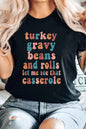 Schwarzes T-Shirt mit Food Lovers-Slogan und Grafik