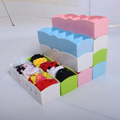 5 Grid underwear panties socks storage box plastic household finishing box