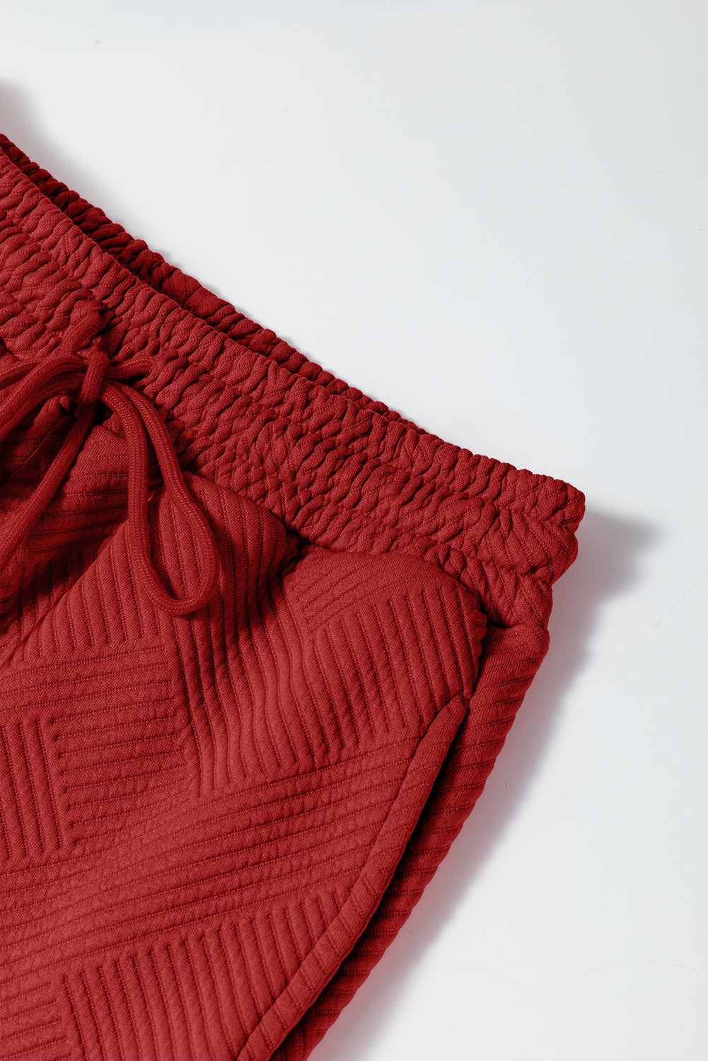 Red Dahlia – Ultra lockeres, strukturiertes, 2-teiliges Slouchy-Outfit