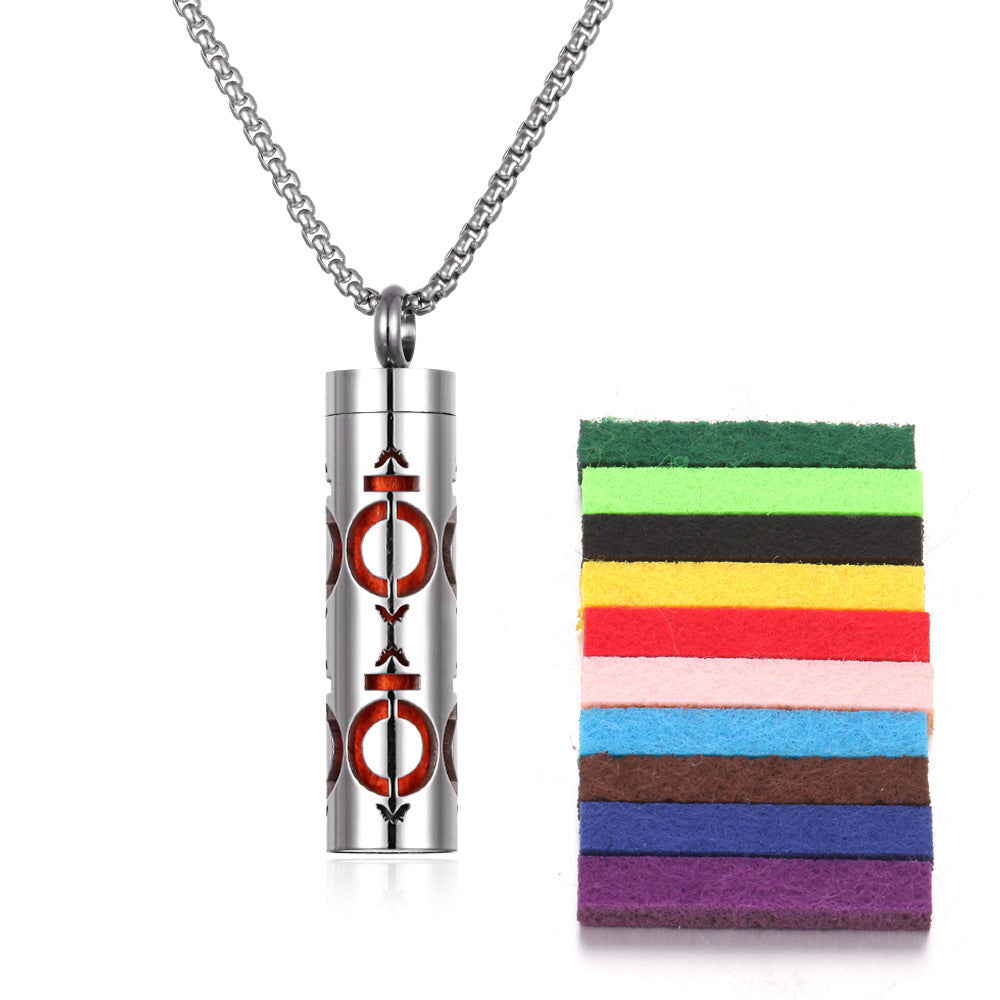 Titanium Steel Aromatherapy Pendant