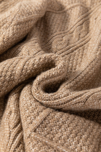 Parchment – Locker sitzendes Pulloverkleid mit Zopfmuster und überschnittener Schulter