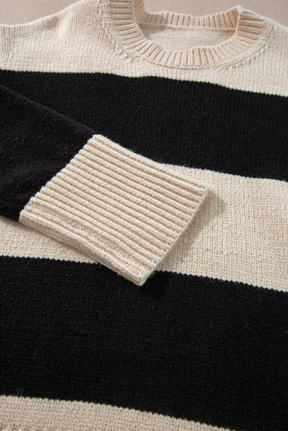 Lockerer Pullover im Jet Stream-Farbblock-Design