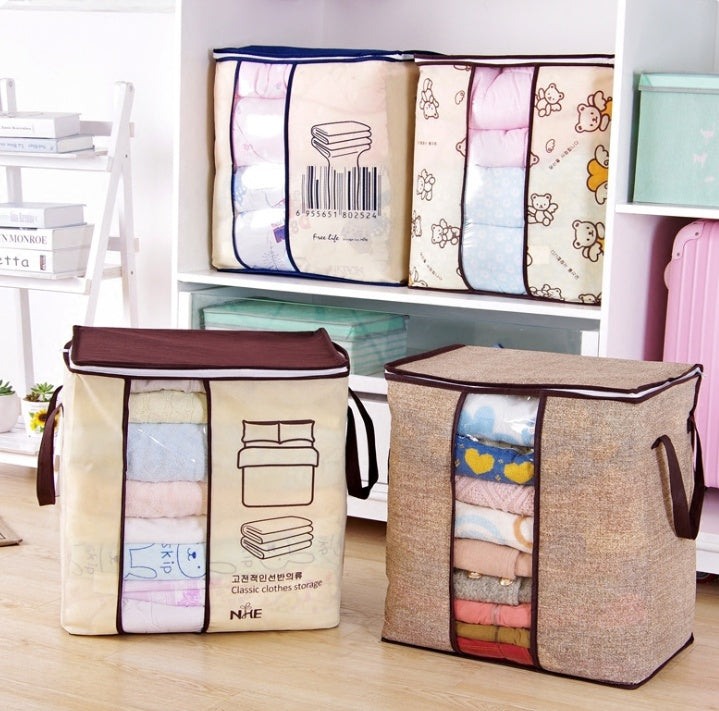 Vlies-Familien-Organizer zum Platzsparen, Bett-Aufbewahrungsbox unter dem Schrank, Kleidertrenner, Quilt-Taschenhalter 