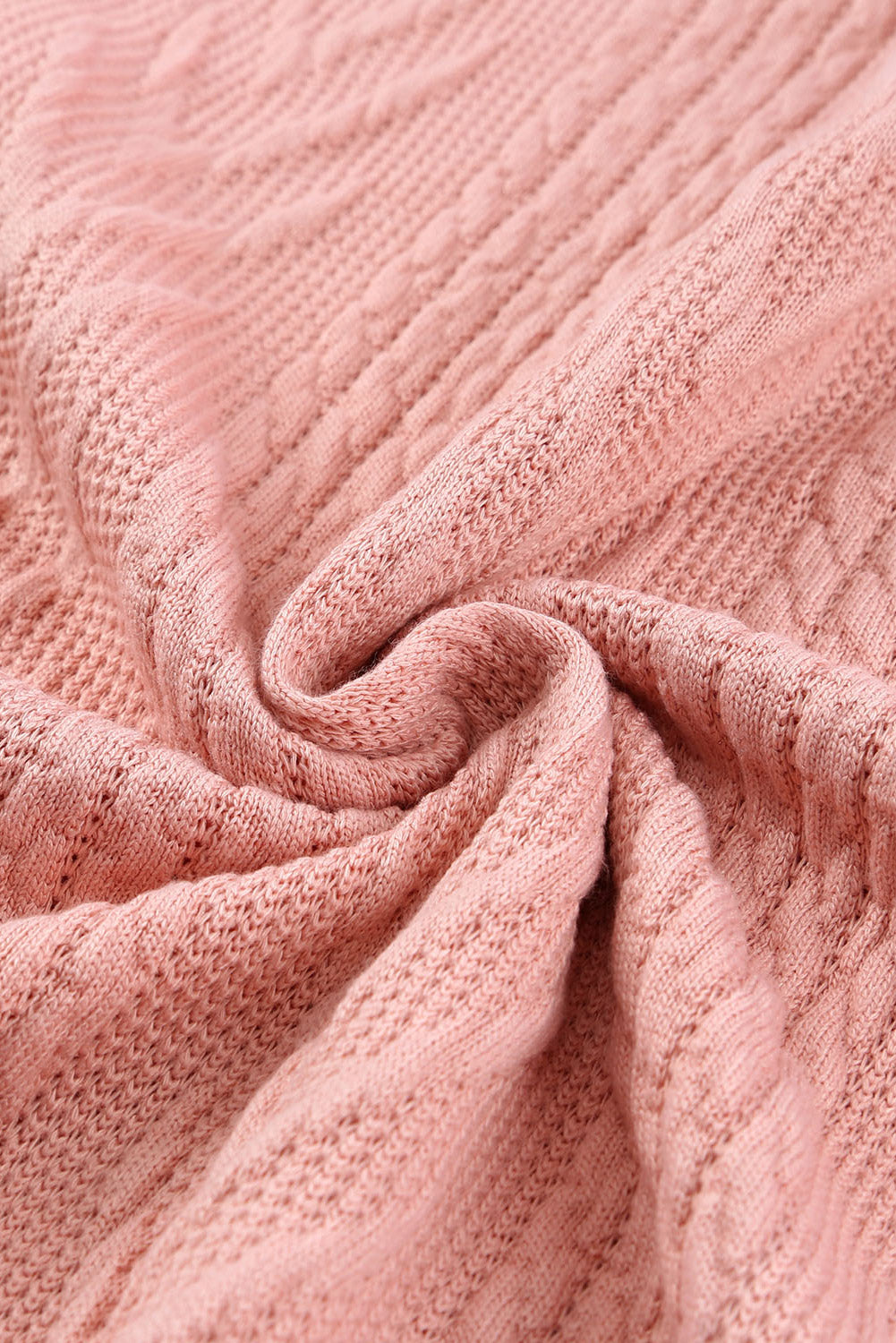 Rosa Strickoberteil mit Leopardenmuster und Pailletten