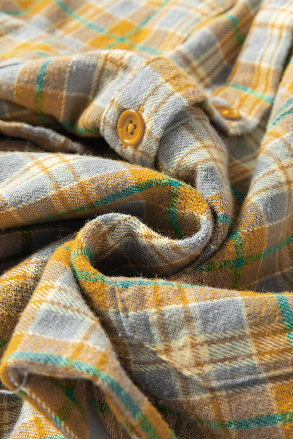 Hemdjacke mit Knopfleiste und Stickerei-Patch in Ingwer-Karo