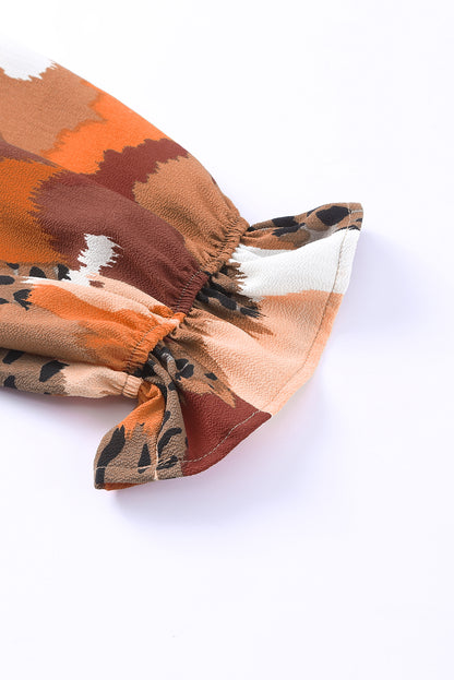 Langarmbluse mit abstraktem Print