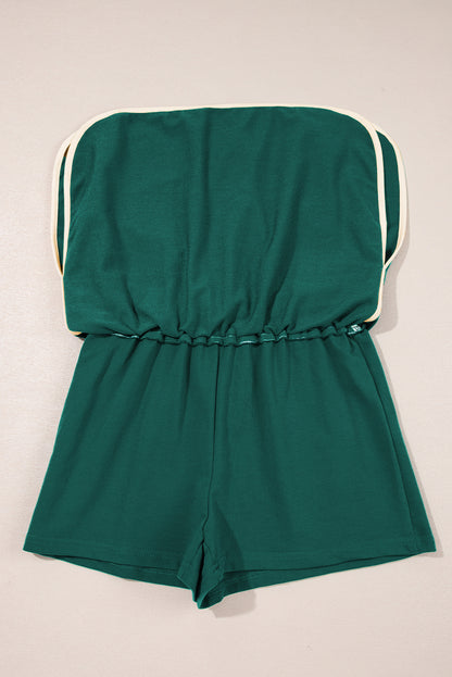 Evergreen 2-teiliges Set mit T-Shirt und Rock mit überschnittener Schulter und Farbblockdesign