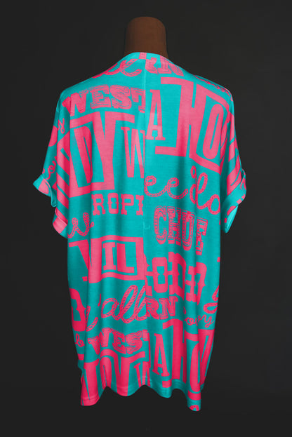 Grünes Howdy Cowboy-T-Shirt mit Buchstaben-Print im Western-Stil