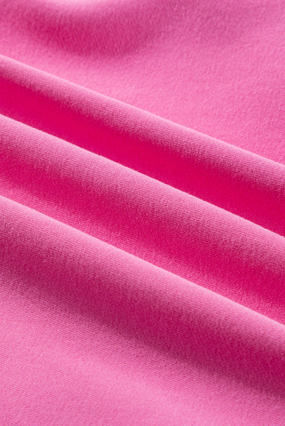 Bonbon – Einfarbiges Sweatshirt mit Fleecefutter und überschnittener Schulterpartie und hohem Bund