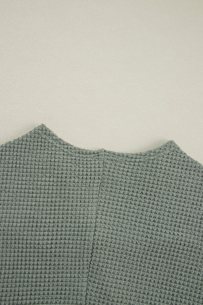 Laurel Green – Strickjacke mit offener Vorderseite und Waffelstrick