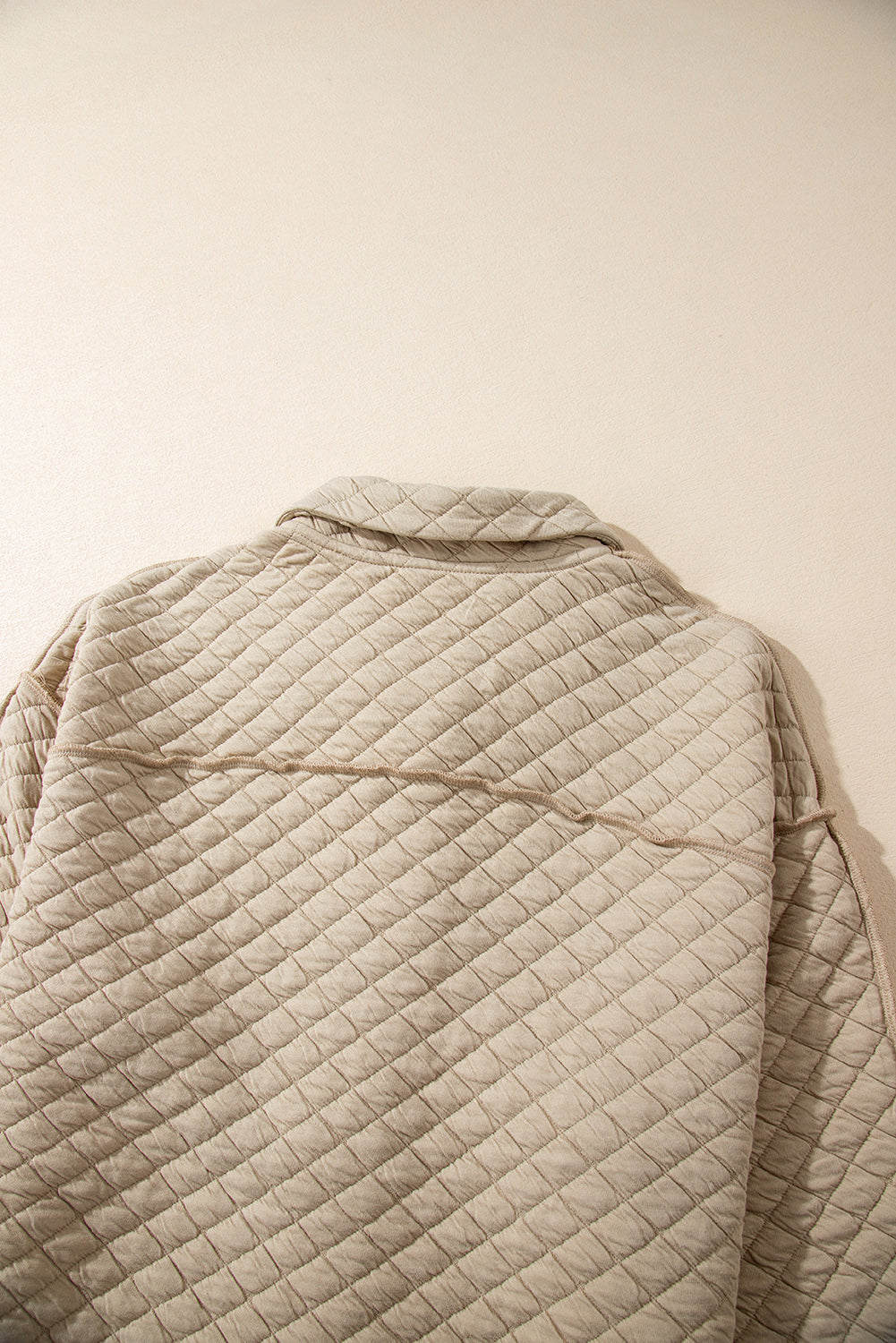 Jet Stream – Einfarbige, gesteppte Puffer-Hemdjacke mit Knöpfen