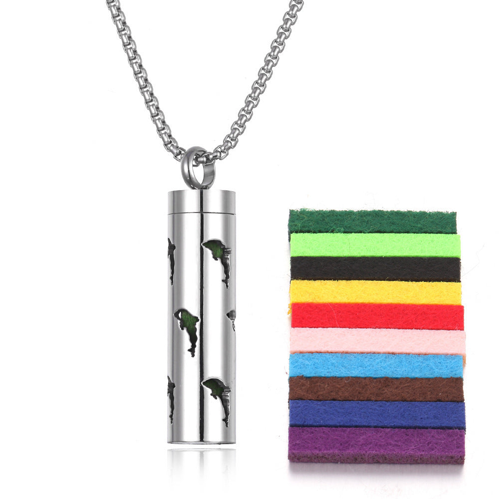 Titanium Steel Aromatherapy Pendant