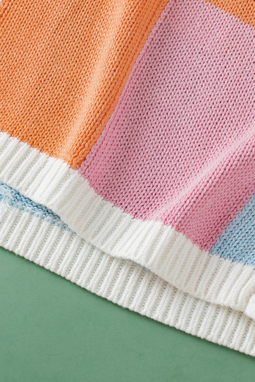 Pullover mit Flügelärmeln und Farbblockdesign in Grapefruitorange