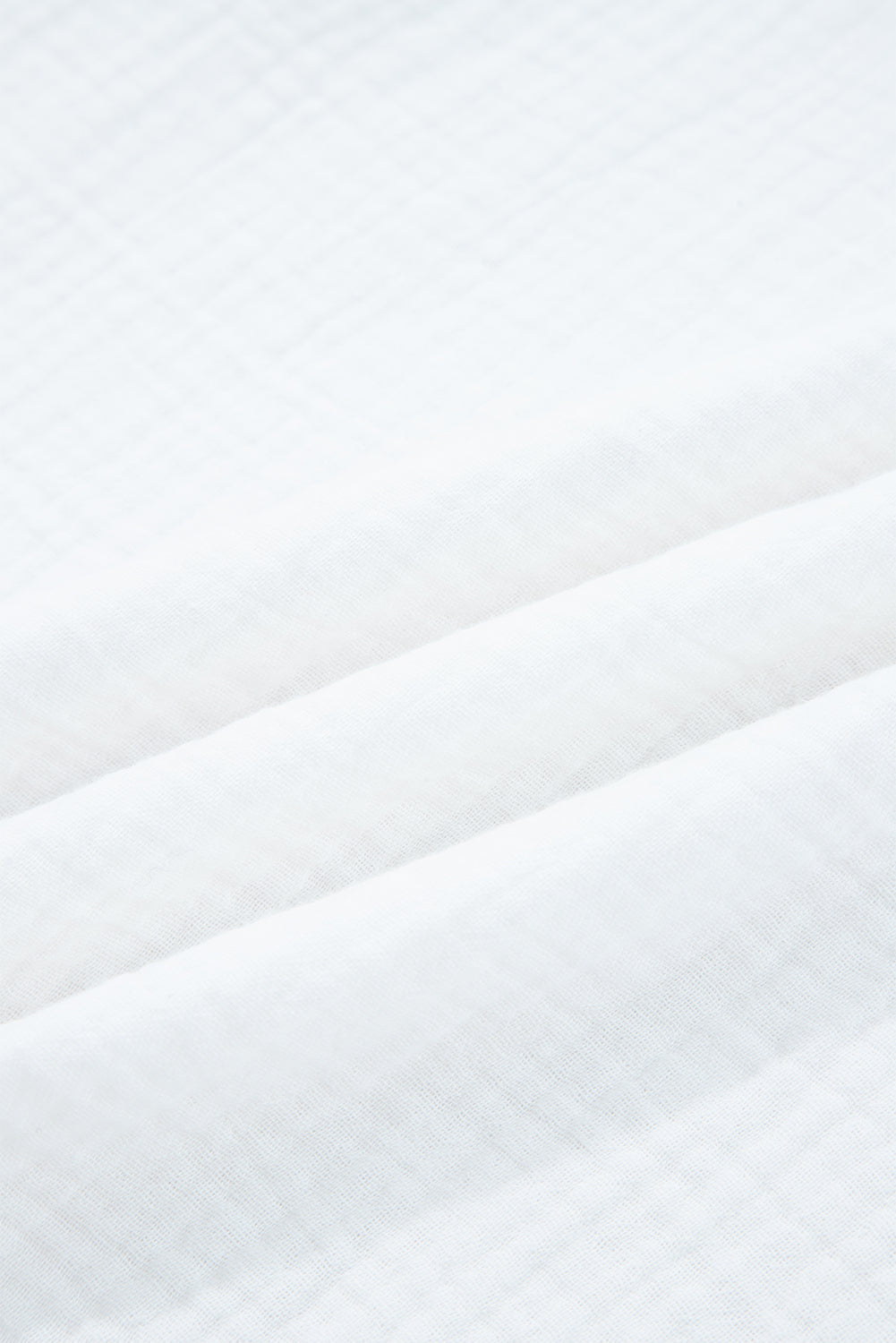 White Plant Mesh Patched Color Block Half Button Blouse