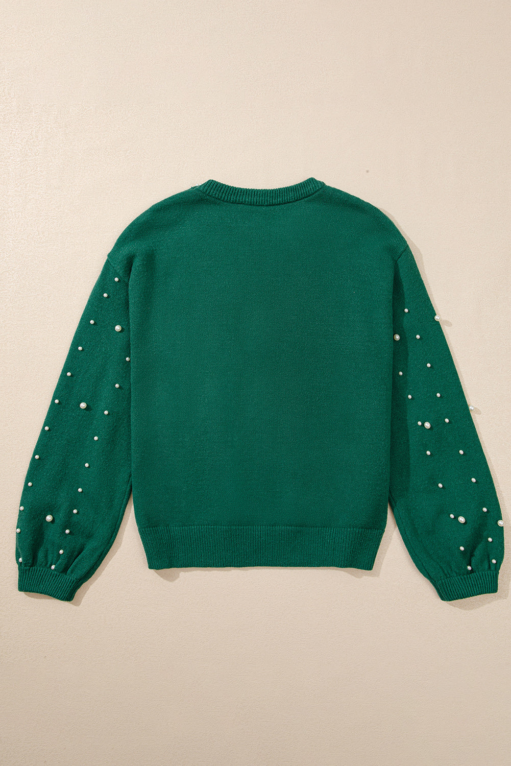 Evergreen Pullover mit Perlen und überschnittener Schulterpartie und Rundhalsausschnitt