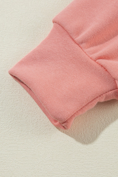 Hellbraunes Sweatshirt mit Rundhalsausschnitt und Schleife