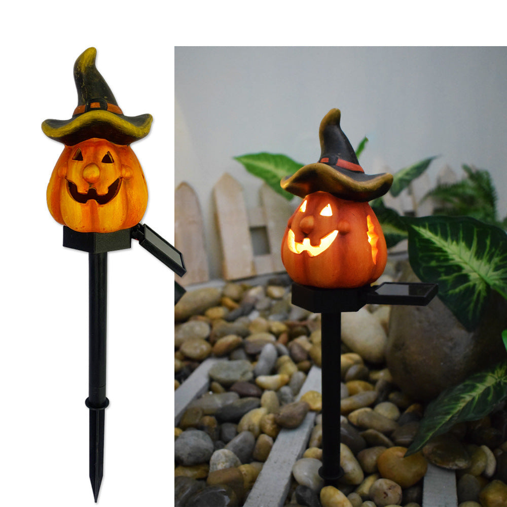 Solar-Halloween-Kürbislampe für den Innenhof