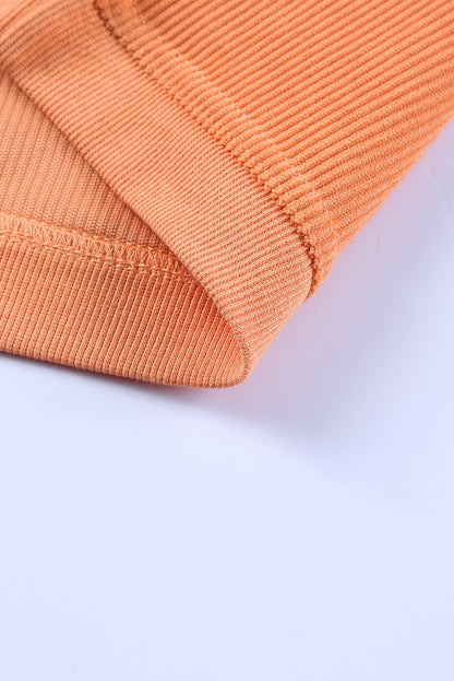 Oranges Sweatshirt mit THANKFUL-Buchstabengrafik