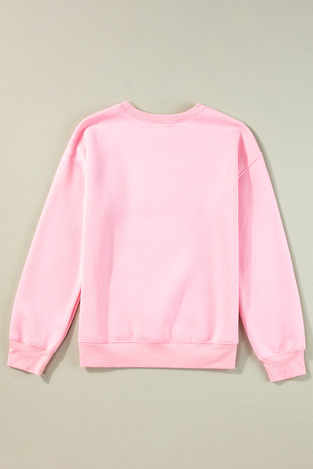 Pinkes LOVER Pullover-Sweatshirt mit Puff-Print und überschnittener Schulter