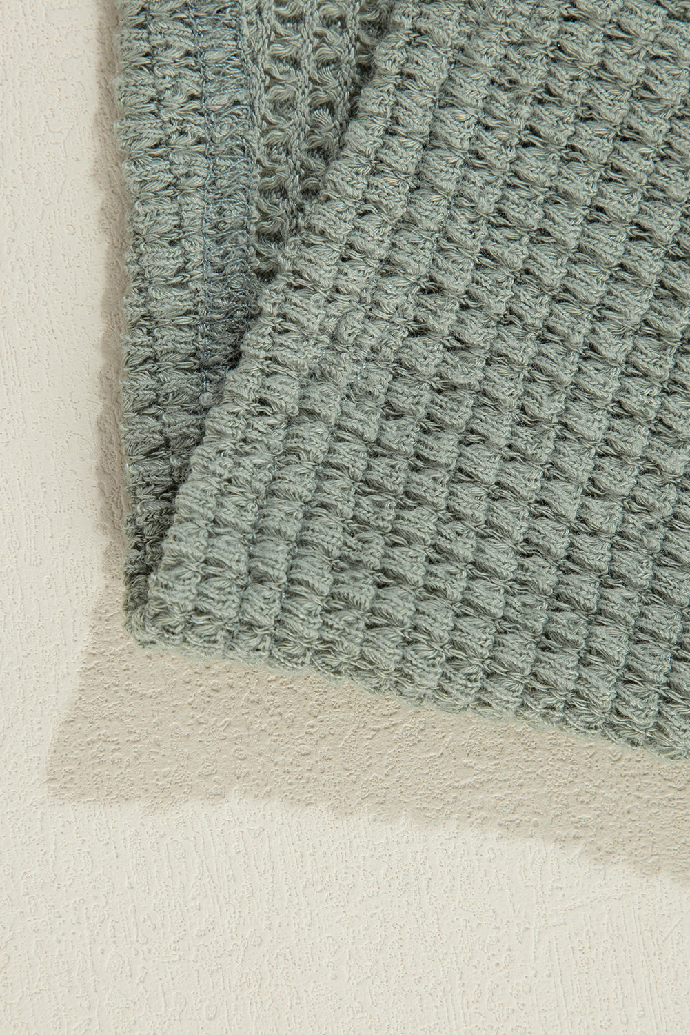 Laurel Green – Strickjacke mit offener Vorderseite und Waffelstrick