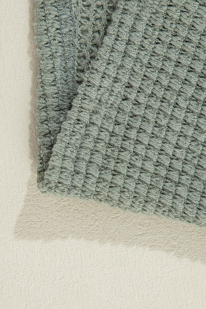 Laurel Green – Strickjacke mit offener Vorderseite und Waffelstrick