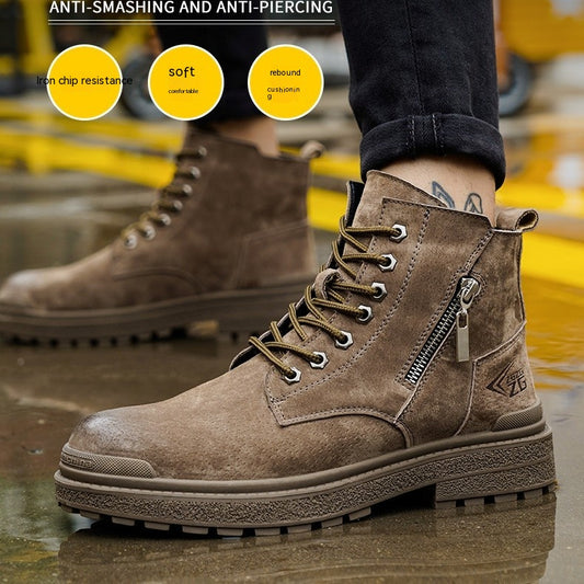 High-Top Anti-Impact Protective Shoes - Durable Labor Protection Footwear
