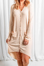 Apricot – Selected – High-Low-Cardigan mit Knopftaschen