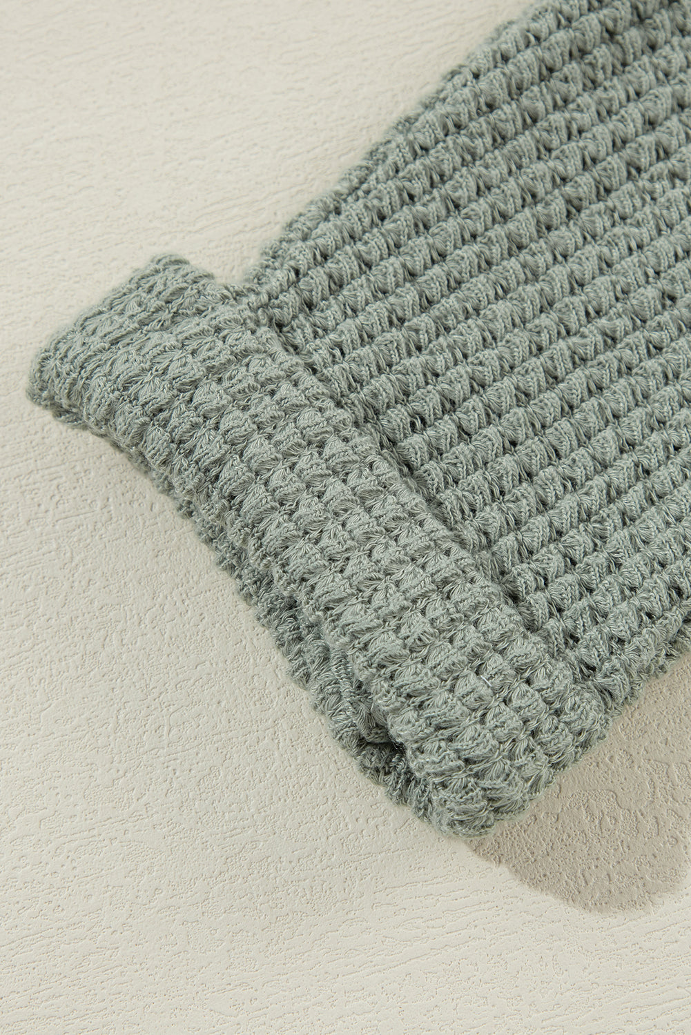 Laurel Green – Strickjacke mit offener Vorderseite und Waffelstrick