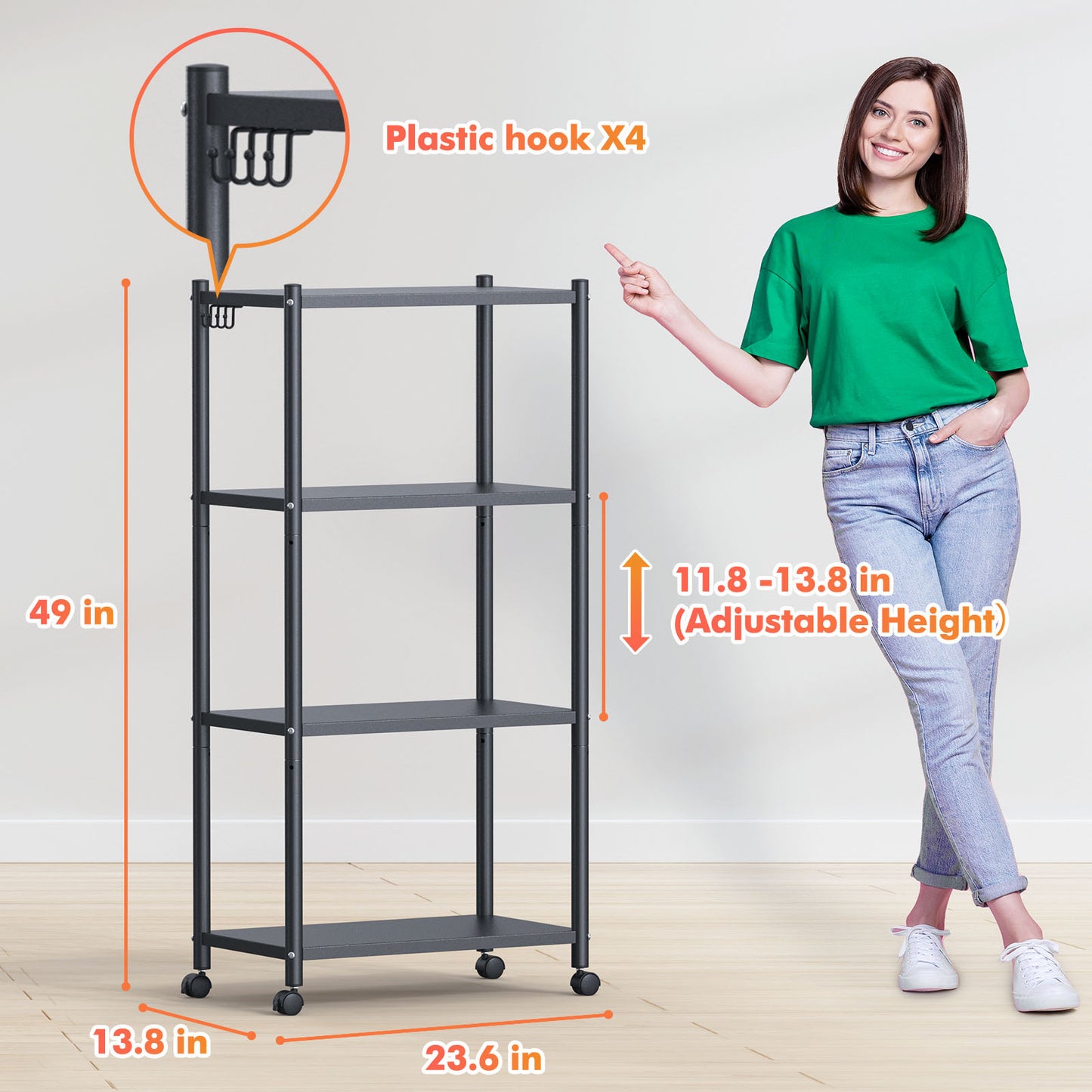 Industrial Metal Kitchen Bakers Rack
