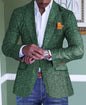 Men's Single Row Two Button Plaid Blazer