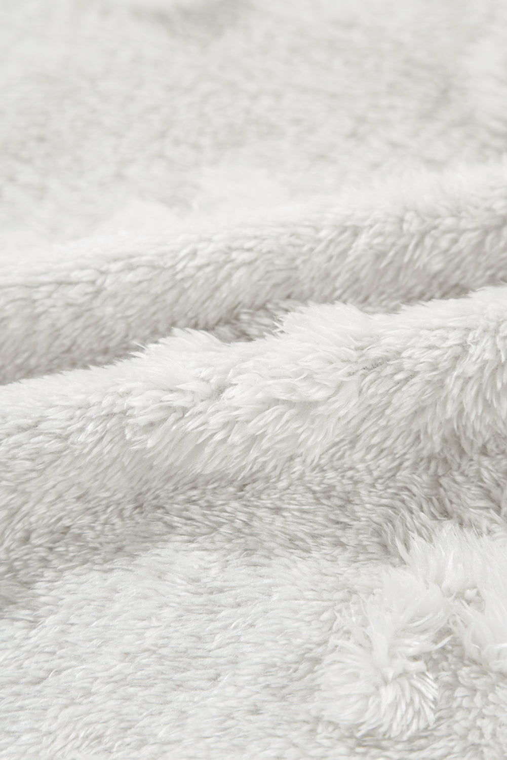 Hellgraues, strukturiertes, lockeres, zweiteiliges Lounge-Set aus Fleece mit Leopardenmuster