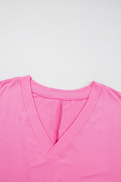 Bonbon – Lockerer Strick-Strampler mit halblangen Ärmeln und V-Ausschnitt