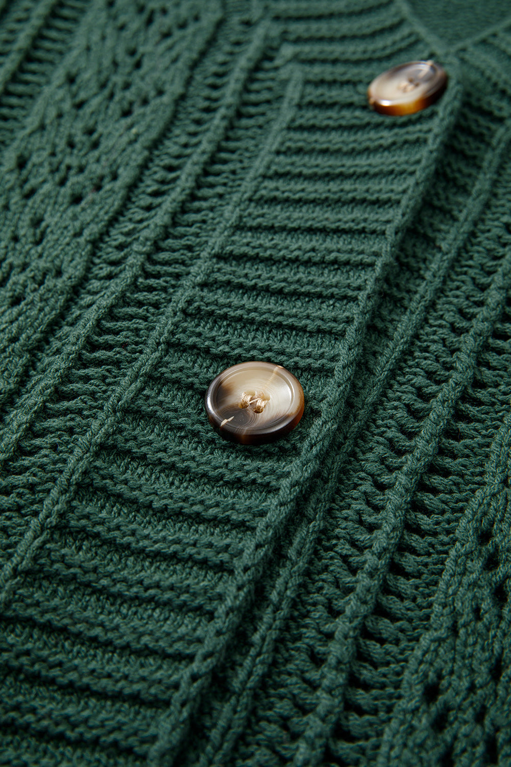 Canton – Offen gestrickte Strickjacke mit überschnittenen Schultern