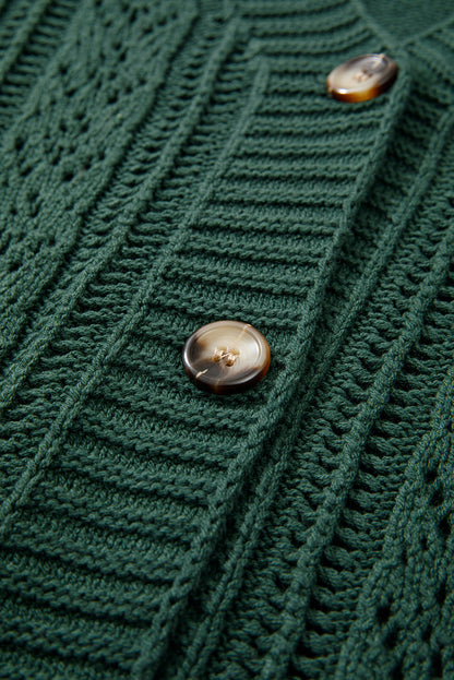 Canton – Offen gestrickte Strickjacke mit überschnittenen Schultern
