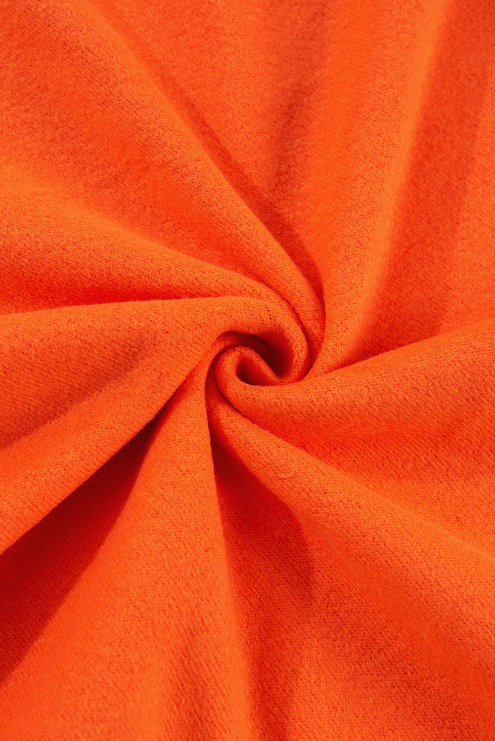 Einfarbiges Frottee-Sweatshirt mit überschnittener Schulter und Fleecefutter in Rotorange