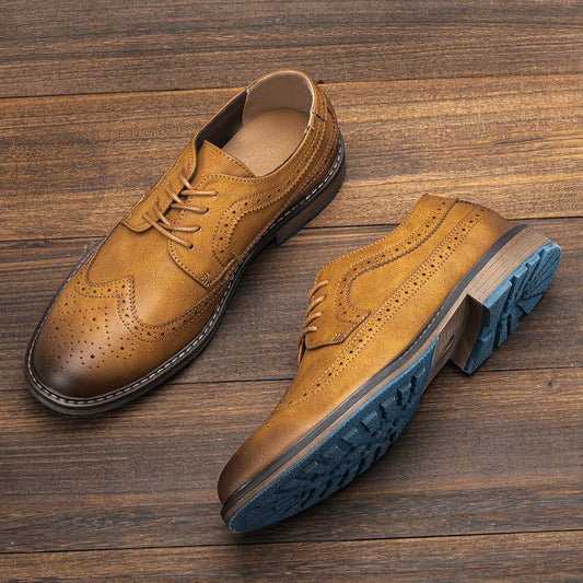 Step Out in Style with Men's Fashion Vintage Brogue Shoes
